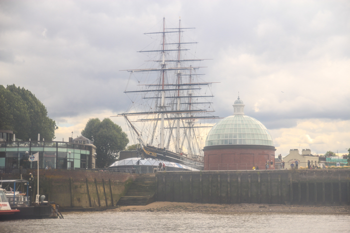 Pearl's Harbor Blog: Cutty Sark vom Wasser aus. Themse London Stadt am Fluß