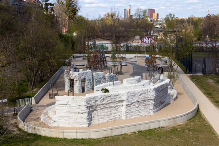 Spielplatz an der Monumentenstraße in Berlin Kreuzberg Richtung Schöneberg