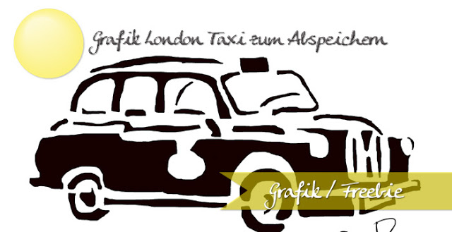 Grafik London Taxi für als eine Schablone zum Selbstmachen