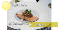  Gegrillter Lachs mit Gurkenquark-Dip