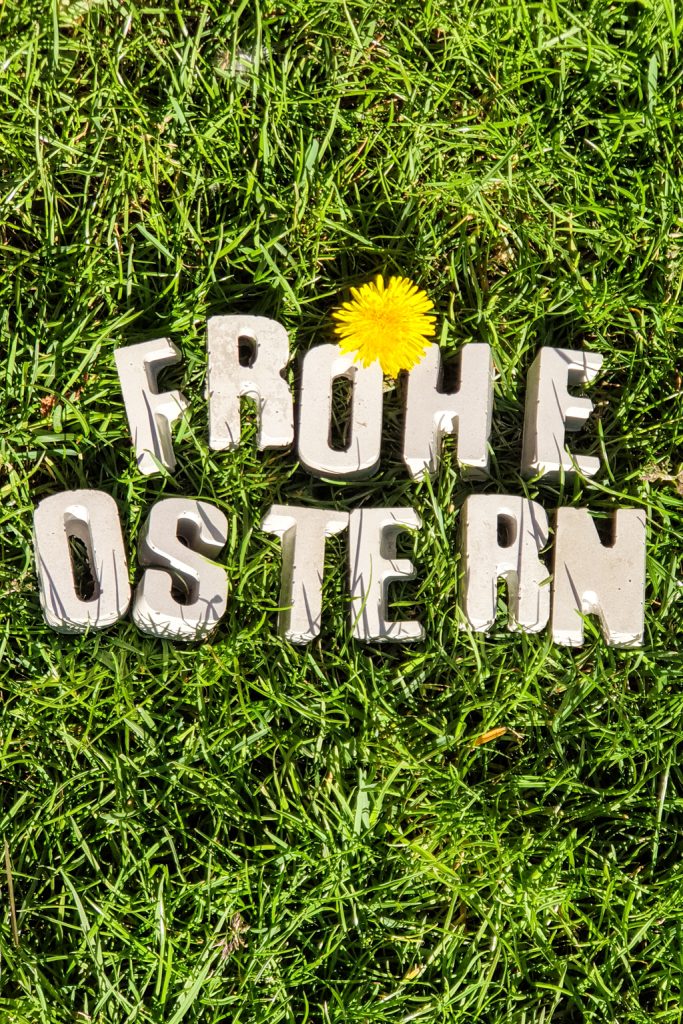 Frohe Ostern
Silikonform Buchstaben
DIY mit Beton