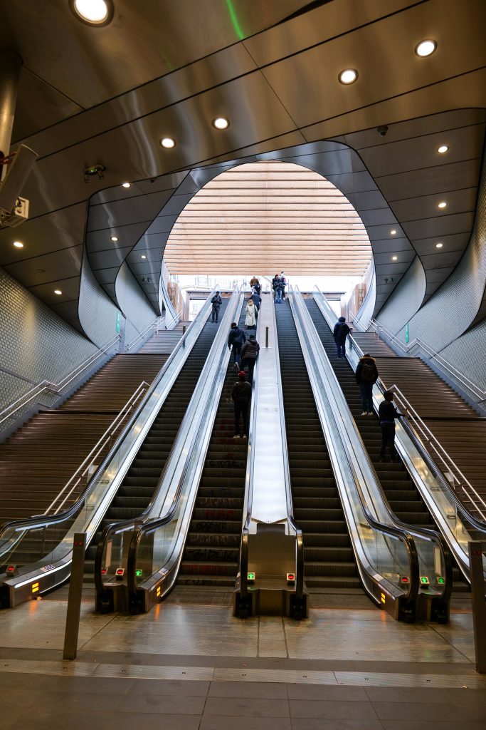 Rolltreppen in Les Halles